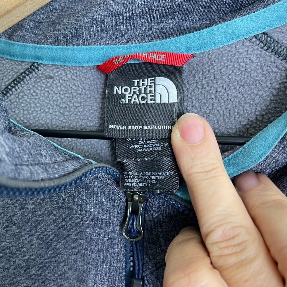 The North Face Mens 1/4 Zip Pullover Fleece Jacket Heather Gray Size M - Picture 6 of 7